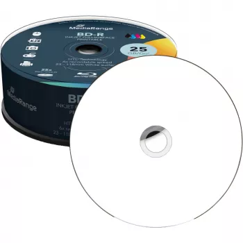 BD-R tuščias Blu-Ray diskas MediaRange MR515 (25 GB, 6x, 25 vnt. cakebox)