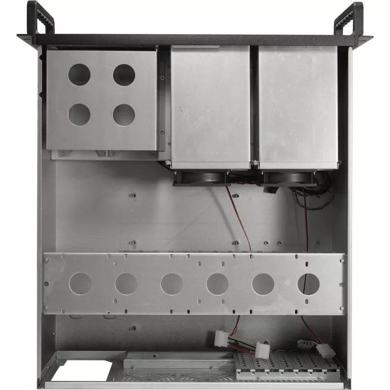 INTER-TECH IPC 4U-4508 Black 4U serverinis/kompiuterio korpusas, montuojamas į stelažą