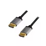 LogiLink CHA0101 HDMI AV kabelis juodai pilkas 2m HDMI į HDMI kištukus
