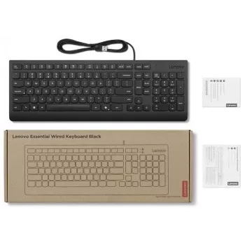 Lenovo Essential Wired Keyboard klaviatūra su lietuvišku (LT) išdėstymu