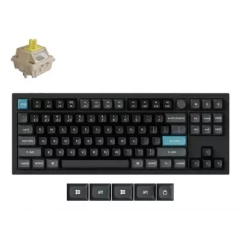 Mechaninė klaviatūra Keychron Q3 Ultra 8K — 80% QWERTY, laidinis ir Bluetooth, RGB, juoda