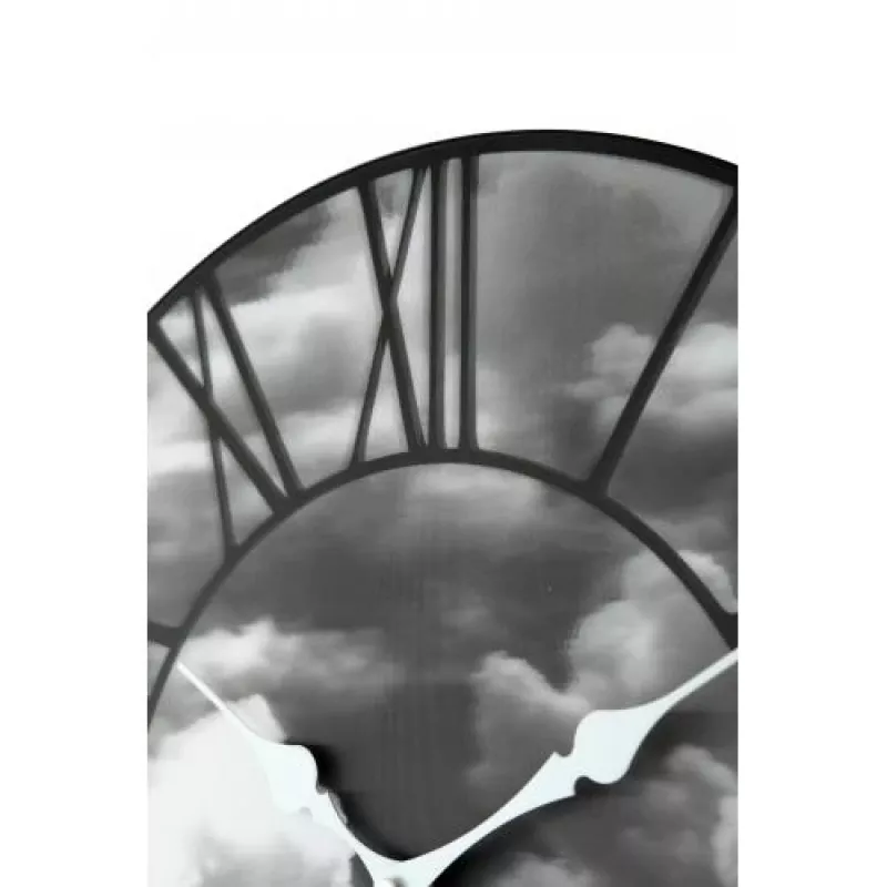 NeXtime klok 3037 Clouds, Ø39 cm, sieninis laikrodis, juodas