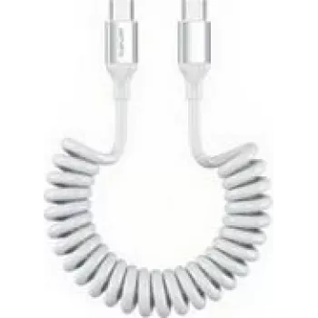 4smarts USB-C spiralinis laidas 240W baltas (4S541601)