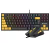 Tracer HORNET 87 žaidimų klaviatūra ir pelė, mechaninė, USB, QWERTY, juoda/geltona