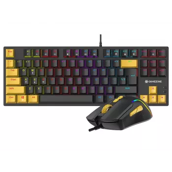 Tracer HORNET 87 žaidimų klaviatūra ir pelė, mechaninė, USB, QWERTY, juoda/geltona