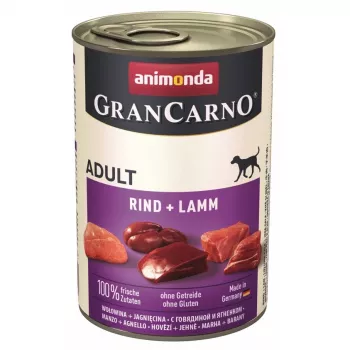 ANIMONDA GranCarno Adult šlapias šunų ėdalas su jautiena ir ėriena 400 g