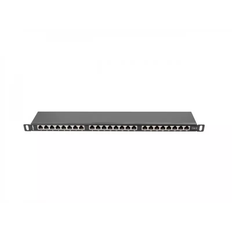 Patch panel Lanberg PPS6-0024-B 24 prievadų, 0,5U, ekranuotas, Cat6
