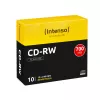 Perrašomi CD-RW INTENSO 700 MB / 80 min, 12x, 10 vnt., 120 mm (slimcase)