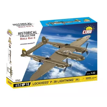 Cobi Building Blocks Lockheed P-38H Lightning rinkinys 5763 – konstruktorius, kolekcinis lėktuvo modelis