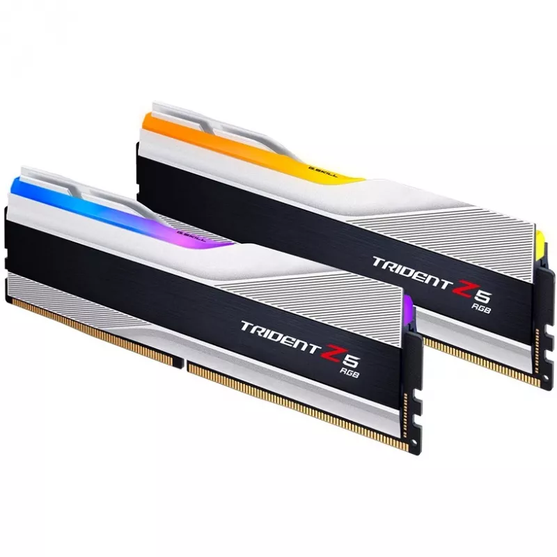 DIMM 32 GB DDR5-6000 (2x 16 GB) Dual-Kit, Arbeitsspeicher silber, F5-6000J3238F16GX2-TZ5RS, Trident Z5 RGB, INTEL XMP