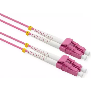 VALUE šviesolaidinis kabelis 50/125 µm OM4 - LC/LC - mažų nuostolių jungtys - violetinis - 7 m