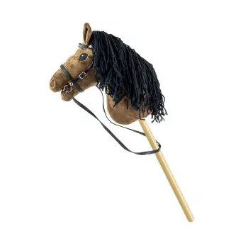Žaislinis arkliukas ant pagaliuko Hobby Horse tamsiai ruda