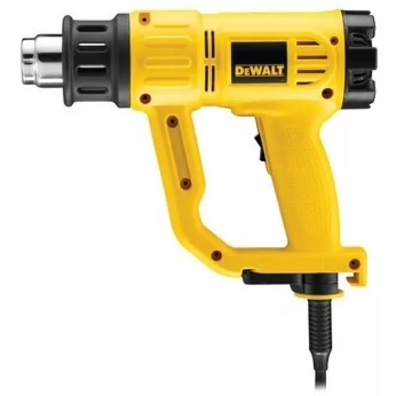 Karšto oro pistoletas DeWalt D26411 — 1800 W, pistoletinė rankena, maks. 600 °C, 450 l/min oro srautas, geltona
