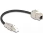 DeLOCK laidas RJ45 kištukas lauko montavimui į Keystone modulį RJ45 lizdas Cat.6A 25 cm