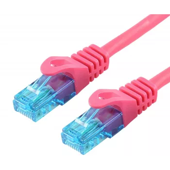 LOGON TCU55U100M Cat5e U/UTP tinklo kabelis 10 m Magenta RJ-45