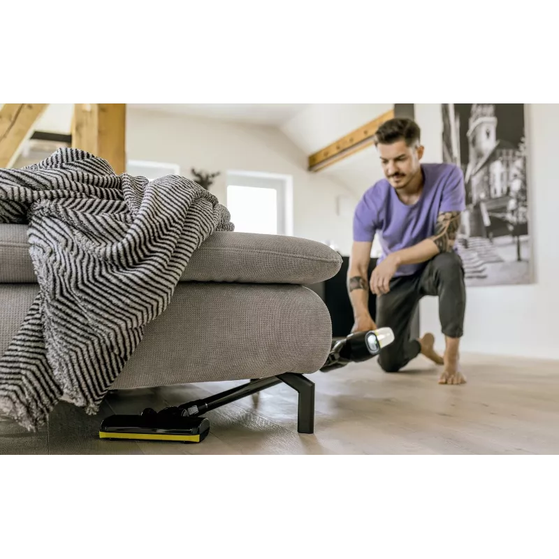 Belaidis dulkių siurblys 2-in-1 Karcher VC 4, 21.6V Li-Ion, 30 min, HEPA, 2 greičiai, geltonas/juodas