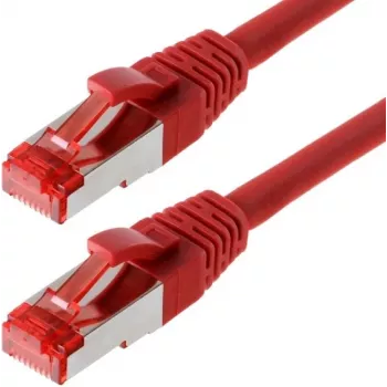 Tinklo kabelis Helos CAT6 S/FTP (PIMF) 0,25 m Raudonas
