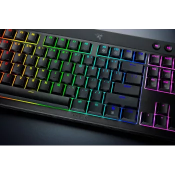 Razer BlackWidow V4 Low-Profile HyperSpeed klaviatūra žaidimams USB RF belaidė Bluetooth QWERTY US International juoda