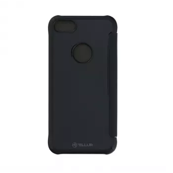 Telefono dėklas su pinigine Tellur, skirtas iPhone 8, dirbtinė oda, juodas, su veidrodžiu