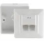 Sieninis RJ-45 lizdas baltas ShiverPeaks BS74251-SET