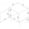Naktiniai staliukai 2 vnt Cama Meble ISLA 44,5×40×59 cm juodas matinis MDF/medžio drožlių plokštė