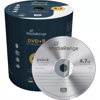 MEDIARANGE 100 vnt. DVD+R - 4.7 GB (120 min.) 16x