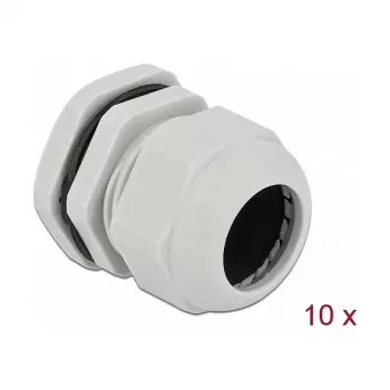 Kabelio įvadas DeLOCK 60227 pilkas plastikinis, 10 vnt.