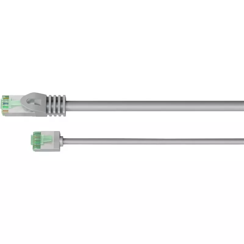 Goobay Ultra-Flexible CAT 8.1 Patch Cable slim U/FTP pilkas - itin trumpas kištukas 99,9% (74349)