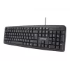 Gembird KB-U-103-RU biuro klaviatūra USB, QWERTY, anglų/rusų, juoda