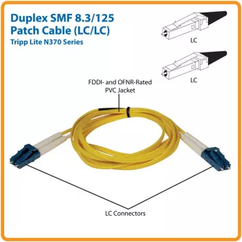 Tripp Lite N370-05M Dupleksinis vienmodis 9/125 šviesolaidinis sujungimo kabelis (LC/LC) - 5 m