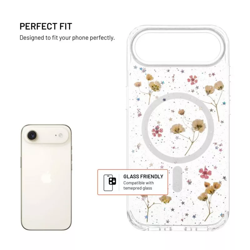 Galinis dangtelis FIXED, skirtas Apple iPhone Air — TPU, suderinamas su MagBloom, Blush Plum
