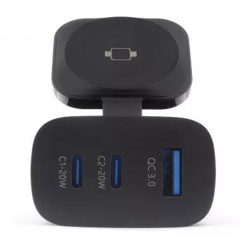 RealPower 450476 belaidis įkroviklis Power bank, išmanusis laikrodis, planšetė Juoda AC belaidis įkrovimas Greitas įkrovimas Vidaus