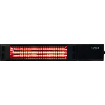 Infraraudonasis šildytuvas SUNRED RDS-15W-B Fortuna Wall 1500 W, juodas, IP55, sieninis