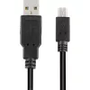 USB 2.0 laidas, USB-A kištukas > Mini-USB kištukas (juodas, 1,0 m, dvigubai ekranuotas)
