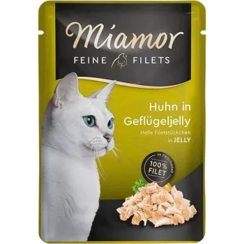 MIAMOR Feine Filets Chicken with poultry jelly - šlapias kačių ėdalas - 100g