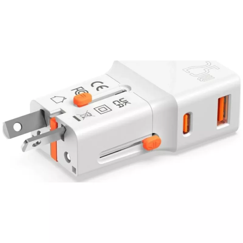 Kelioninis įkroviklis 25W World Travel 25W USB-C + A