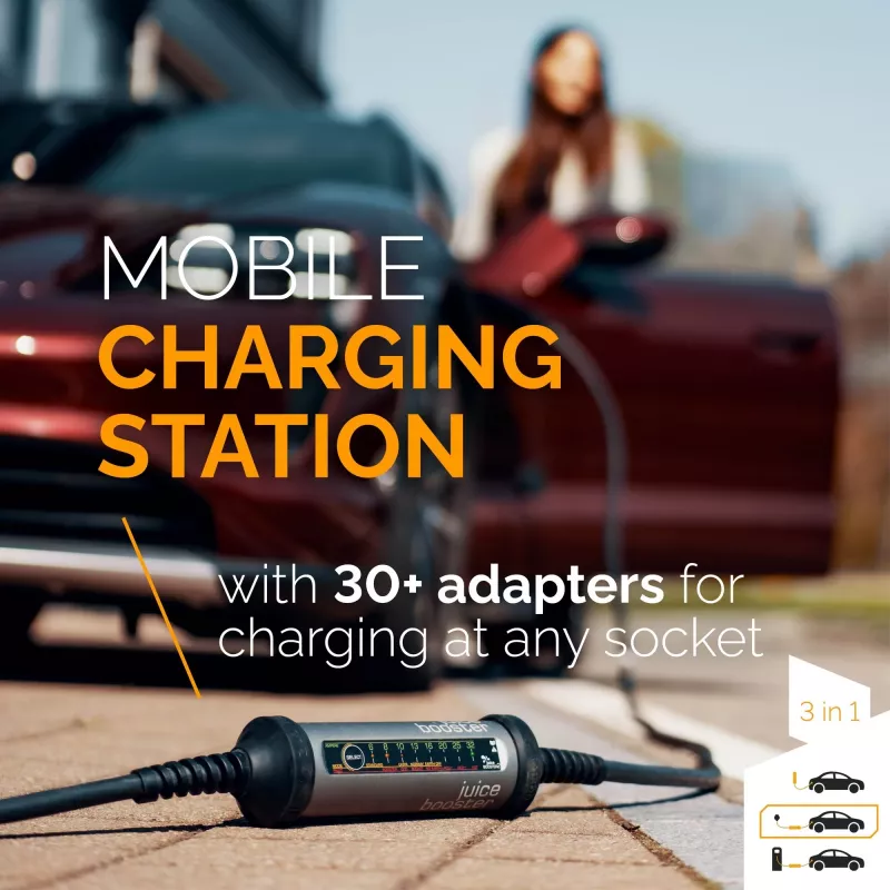 Juice Technology JUICE BOOSTER 2 Traveller Plus EV Set (EU) (antracitas/juoda, 1,4 - 22 kW, 3,1 m laidas)