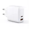Sieninis įkroviklis Aukey PA-B3 Baltas GaN 65W USB-C / USB-A greitasis įkroviklis