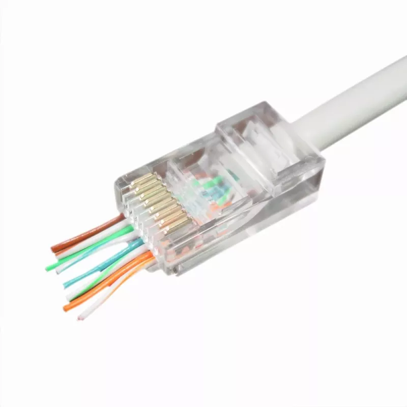 Gembird LC-PTU-01/100 RJ45 8P8C jungtis, skaidri