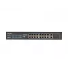 Nevaldomas komutatorius LANBERG RSFE-16P-2C-150 — 18 prievadų Gigabit, 16 PoE+/2 SFP, 150 W bendra galia, 1U stovas, metalinis, juodas
