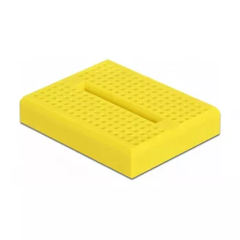 Breadboard DELOCK 18320 – plastikinė prototipų plokštė, geltona, 36×46×10 mm