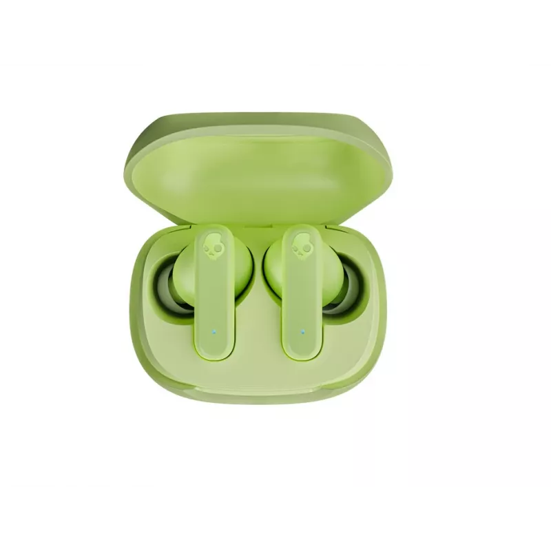 Belaidės ausinės į ausį Skullcandy Smokin’ Buds žalios, intraauralinės, 20–20000 Hz, 0,0406 kg