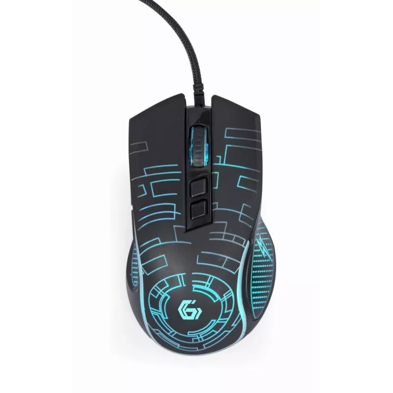 Gembird MUSG-RGB-01 pelė, dešinei rankai, USB-A, 3600 DPI