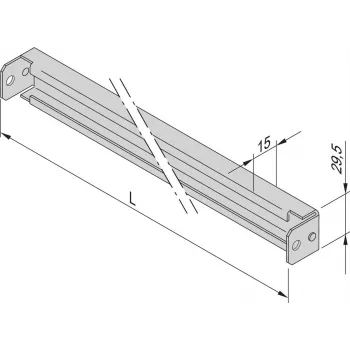 Schroff C-RAIL 600 LG (2 vnt.) (23130333)