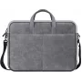 Toploader krepšys DEFENDER Solid 15.6 inch nešiojamam kompiuteriui, poliuretanas, pilka, nešimo rankena, nuimamas peties diržas