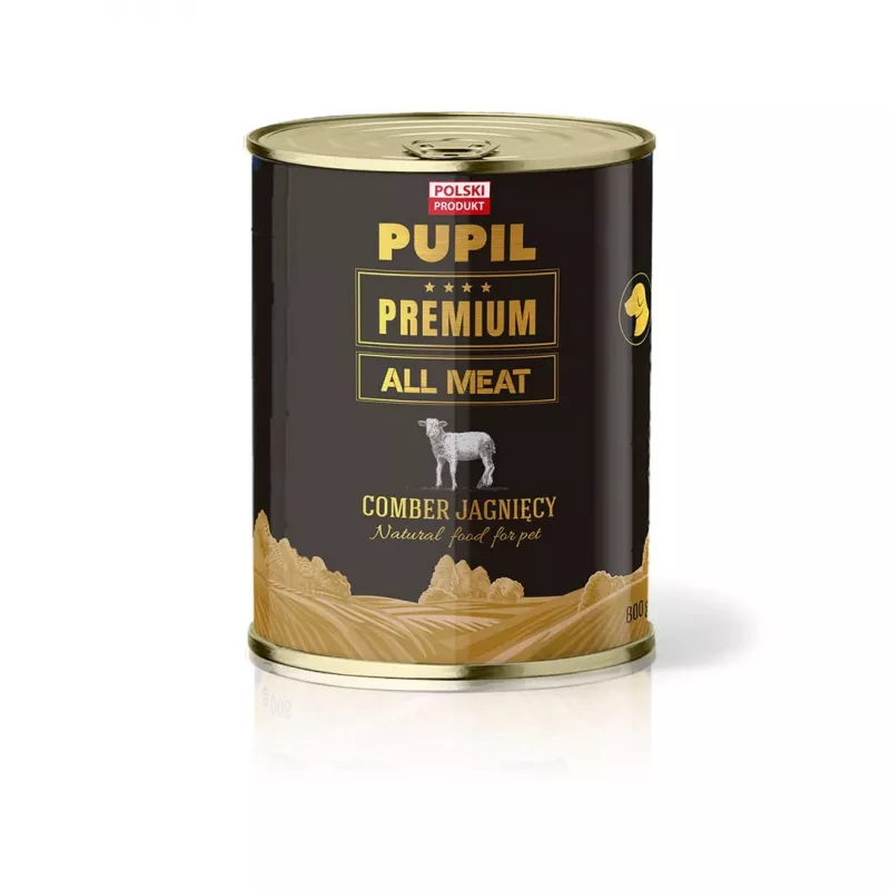 Šlapias šunų ėdalas PUPIL Premium All Meat Gold Sėdynė iš ėrienos - 800g