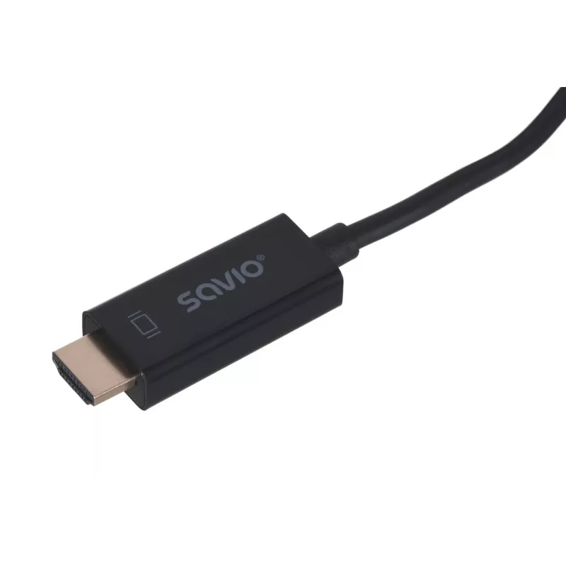 SAVIO vaizdo kabelio adapteris DisplayPort į HDMI Type A CL-56, 1,5 m, juodas