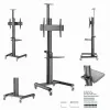 Grindinis TV stovas Gembird TVS-70T-02, 37–70 colių, 70 kg, VESA 200x200–600x400, pakreipimas ±5°/−12°, aukščio reguliavimas, ratukai, kabelių valdymas