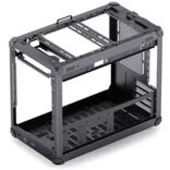 Jonsbo C6 MAX PC dėklas, Mini dėklas, Micro-ATX, grūdintas stiklas - juodas