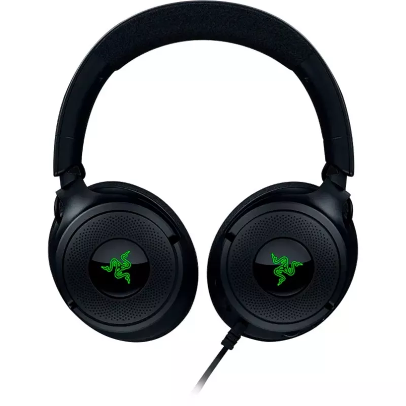 Razer Kraken V4 X – laidinis žaidimų ausinių komplektas su TriForce 40 mm tvarkyklėmis, ištraukiamu kardioidiniu mikrofonu, 7.1 erdviniu garsu ir Chroma RGB apšvietimu